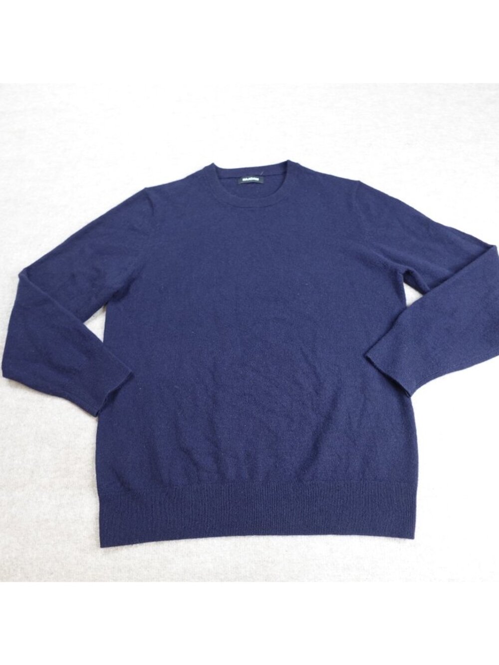 Nadaam Mens Sweater Large Blue Cashmere Solid
